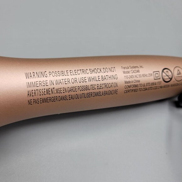 Chi Spin N Curl Ceramic Rotating Hair Curler Rose Gold No Box - Picture 4 of 12